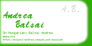 andrea balsai business card